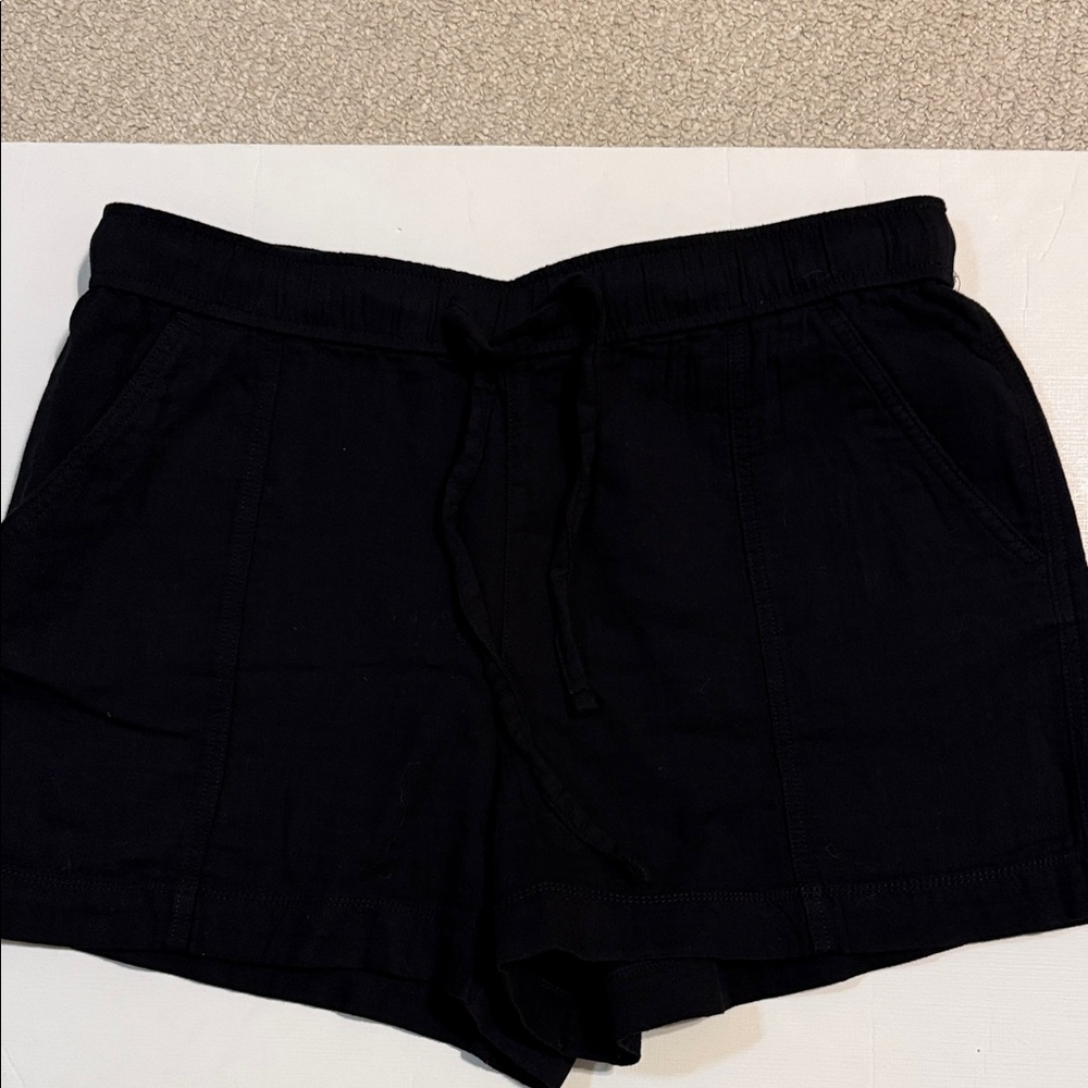 LOFT Women's Black Linen Shorts Size L